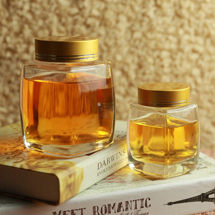 750 ML Square Glass Honey Jars