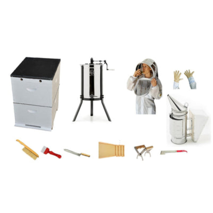 Beekeeping Kit With 3 Frames Manual Honey Extractor