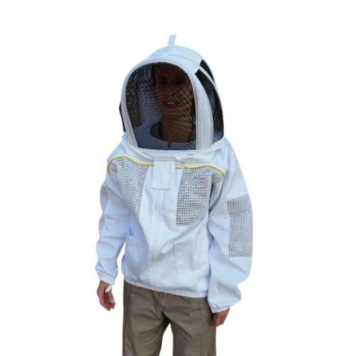 Poly Cotton Semi Ventilated Beekeeping Jacket With Fencing Veil