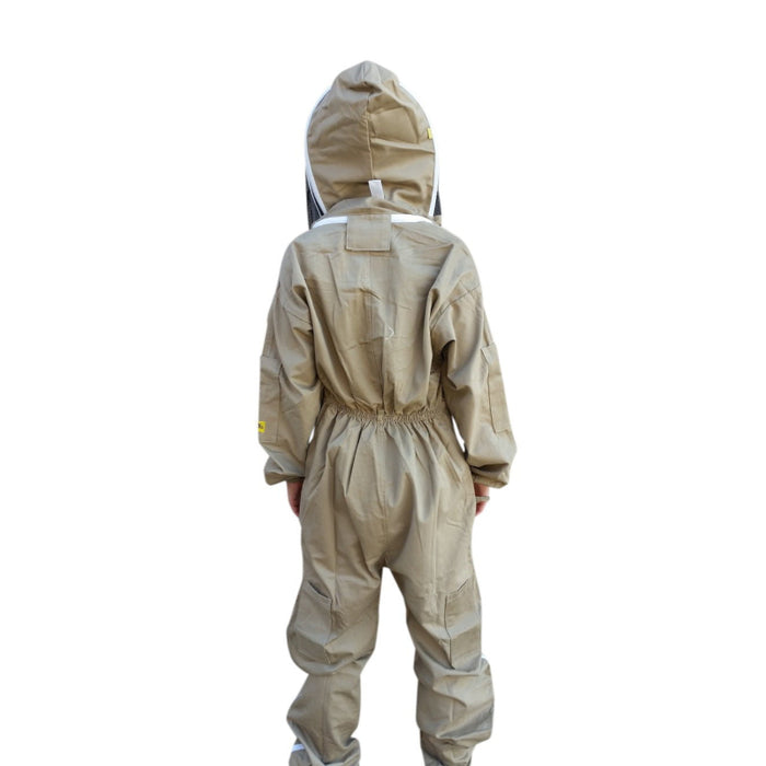 Khaki Poly Cotton Beekeeping Suit With Fencing Veil