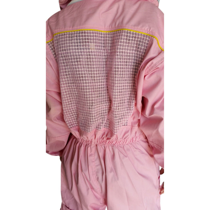 Pink Poly Cotton Beekeeping Suit With Round Hat Veil