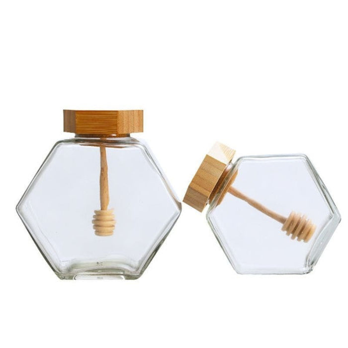 220 ML Glass Jar With Wooden Honey Spoon