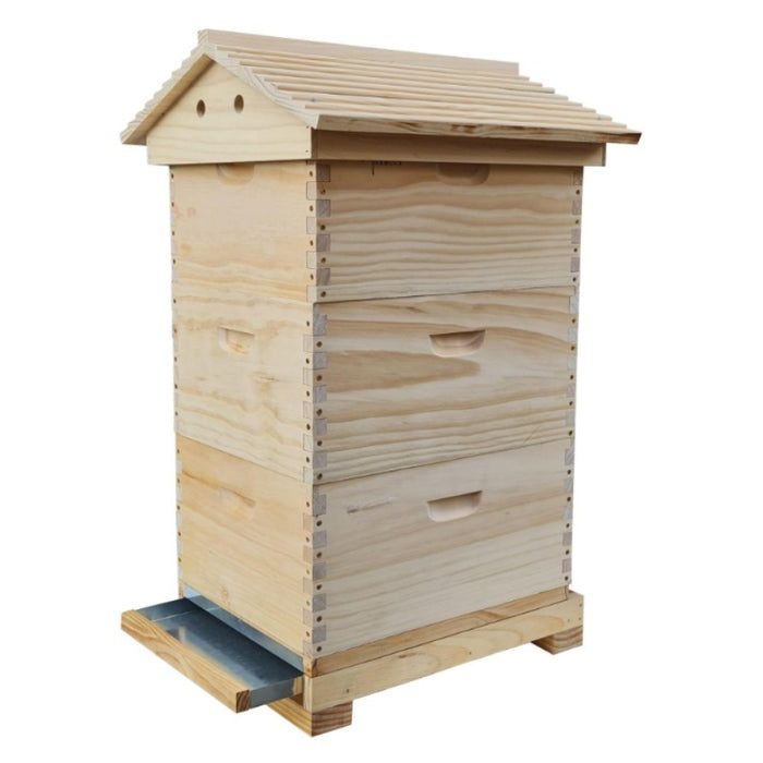 Three Levels 22 MM Thick Beehive With Mesh Bottom Board