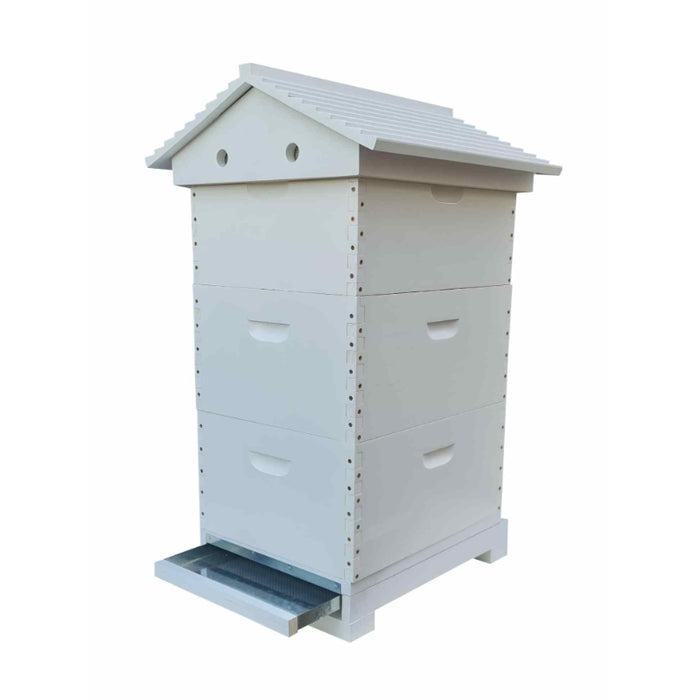 Beehive Assembled And Painted With Mesh Bottom Board