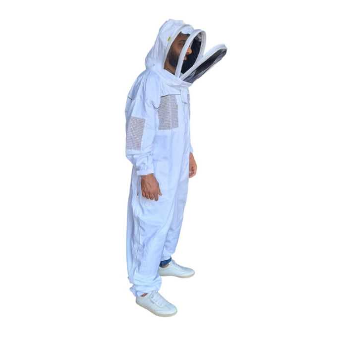 Coloured Ventilated Beekeeping Suit Two Veils Round Hat