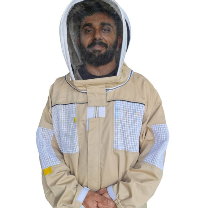 Coloured Ventilated Beekeeping Suit Two Veils Round Hat