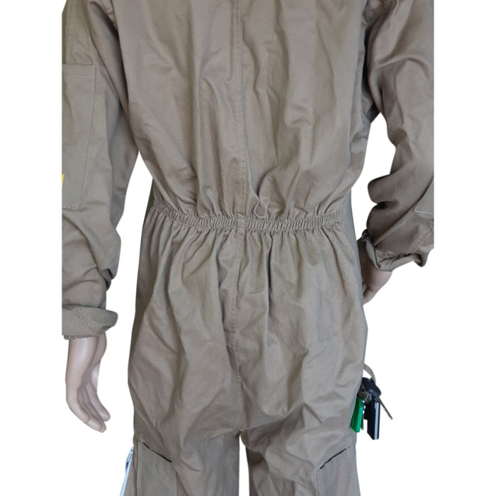 Khaki Poly Cotton Beekeeping Suit With Fencing Veil