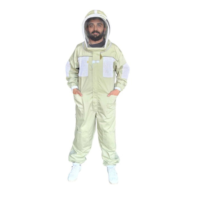 Coloured Ventilated Beekeeping Suit Two Veils Round Hat