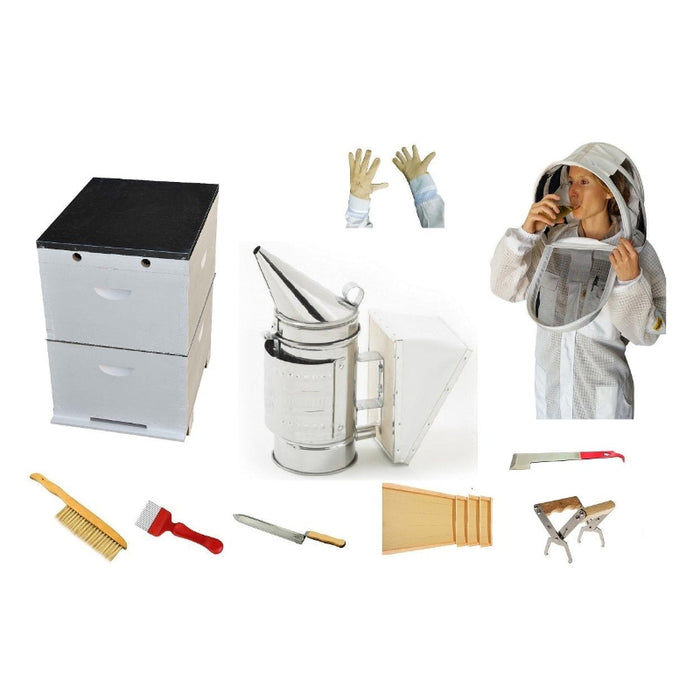 Beekeeping Starter Kit With 3 Layer Mesh Suit