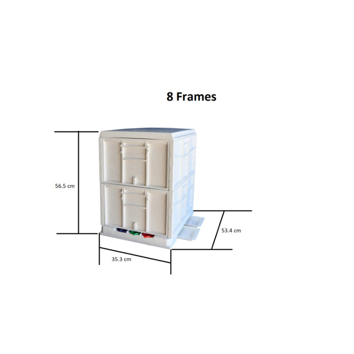 Beehive With Mesh Bottom Board And Beetle Trap