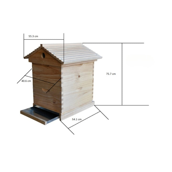 Three Levels 22 MM Thick Beehive With Mesh Bottom Board